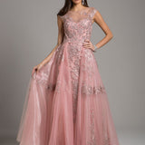 Lara 29946 - Organza Ballgown With Overskirt