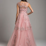 Lara 29946 - Organza Ballgown With Overskirt