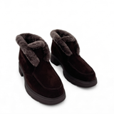 Meredith Suede Shearling Ankle Boot