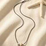 Ivory Nut Pendant Cord Necklace