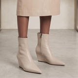 Jody Leather Wedge Boots