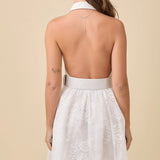 Genevieve Belted Halter Mini Dress
