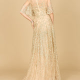 Lara 33277 - Cape Sleeve Mother's Gown