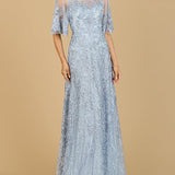 Lara 33277 - Cape Sleeve Mother's Gown