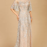 Lara 33277 - Cape Sleeve Mother's Gown