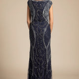 Lara 33609 - Cap Sleeve Modestly Covered Dress