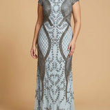 Lara 33609 - Cap Sleeve Modestly Covered Dress