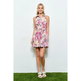 Peony Garden Halter Mini Dress