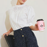 PURE POETRY VICTORIAN WOVEN TOP