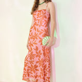 ROSY HAVEN POWER MESH MIDI DRESS