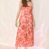 ROSY HAVEN POWER MESH MIDI DRESS