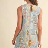 Marais Mosaic Shift Mini Dress