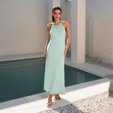 Seafoam Pearl Knit Maxi Dress