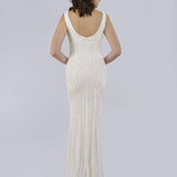 Lara Bryant Beaded Tank Sheath Wedding Dress