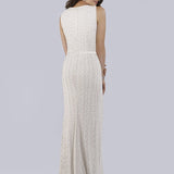 Lara Brand Beaded Faux-Wrap V-Neck Bridal Gown