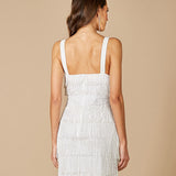 Lara Dakota Beaded Fringe Short Wedding Dress