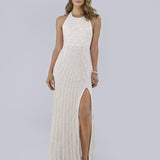 Lara Dawson Beaded Wedding Dress with Halter Neck