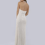 Lara Dawson Beaded Wedding Dress with Halter Neck