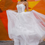Lara 51042 - Sheer Bodice Lace Bridal Ballgown OUTLET