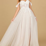 Corset, Off Shoulder Bridal Gown