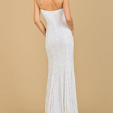 Beaded Spaghetti Strap Mermaid Gown