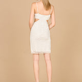 Short Cutout Bridal Cocktail Dress