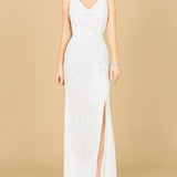 Beaded Bridal Gown with Lace Up Back