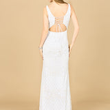 Beaded Bridal Gown with Lace Up Back
