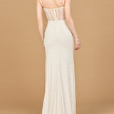 Elegant Corset Gown with Slit