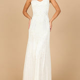 Beaded Gown with Cowl Back