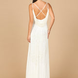 Beaded Gown with Cowl Back