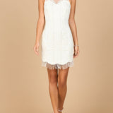 Beaded Bridal Short Dress with Fringe
