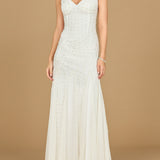 Lara 51217 -Beaded Bridal Gown with Godets