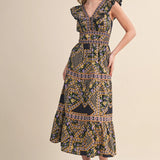 Midnight Provence Midi Dress