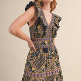 Midnight Provence Midi Dress