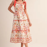 Coral Cove Midi Dress