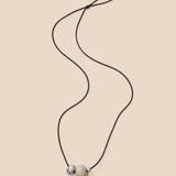 Ivory Nut Pendant Cord Necklace