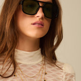 70´s Aviator Sunglasses In Black