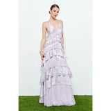 Wisteria Moonlight Ruffle Maxi Dress