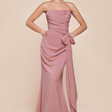 Ladivine 7433 Dress Versatile Tie Chiffon Strapless Dress
