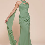 Ladivine 7433 Dress Versatile Tie Chiffon Strapless Dress