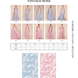 Ladivine 7444 Dress A-Line Soft Satin Print Dress