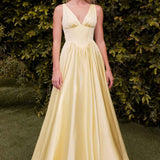 Ladivine 7447 Dress A-Line Soft Satin Gown