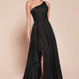 Ladivine 7450 Dress One Shoulder Satin A-Line Gown