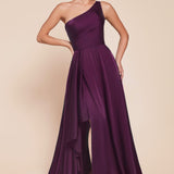 Ladivine 7450 Dress One Shoulder Satin A-Line Gown