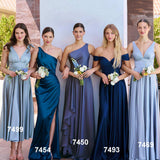 Cinderella Divine 7493C Long Plus Size A-Line Off the Shoulder Satin Dress