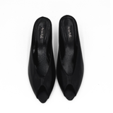 Audrey II Peeptoe Leather Mule