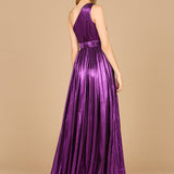 One Shoulder Metallic Dress - OUTLET