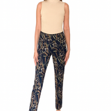 Krazy Larry P507 Pull on Ankle Pant - Navy Belts