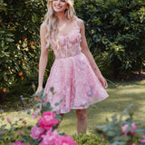 Juliet JT917A Dress Embroidered Lace with Corset Bodice Cocktail Dress